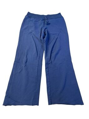 Old Navy Blue Wide Leg Fleece Sweatpants Drawstring Size Medium